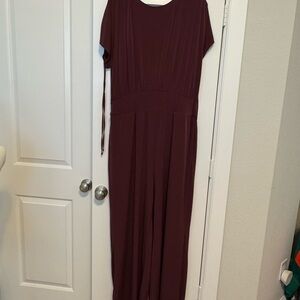 Elegant Burgundy Women's Jumpsuit